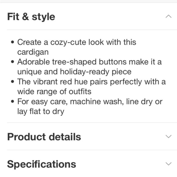 Women's Tree Button Graphic Cardigan -
Red new - Picture 5 of 9